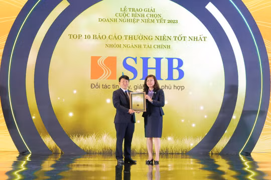 SHB được vinh danh top 10 doanh nghiệp có báo cáo thường niên tốt nhất