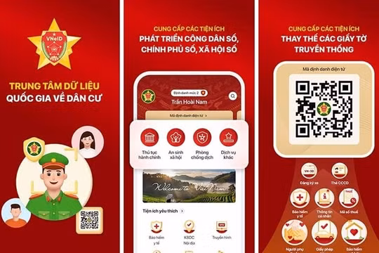 Tích hợp, xác thực, hiển thị các thông tin, giấy tờ cá nhân trên ứng dụng VneID