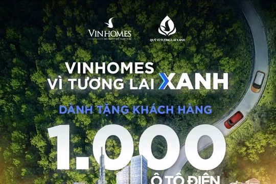 Vinhomes tặng 1000 ô tô điện Vinfast cho khách hàng