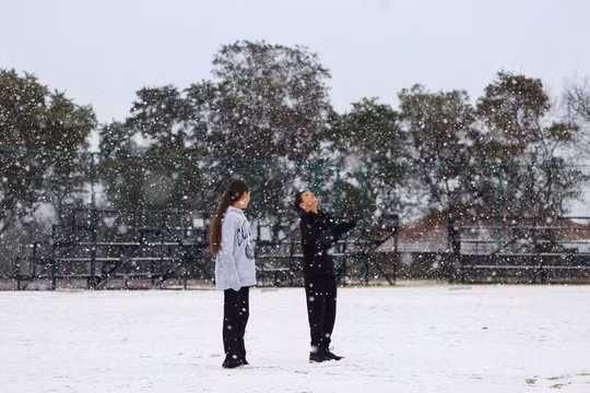 Người dân Johannesburg sửng sốt vì tuyết rơi sau một thập kỷ