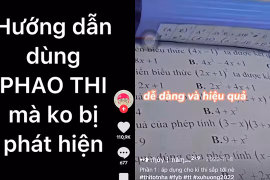 Xuất hiện tràn lan video hướng dẫn gian lận thi cử trên TikTok