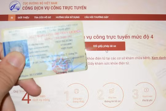 Mỗi ngày tiếp nhận khoảng 1.000 hồ sơ cấp đổi giấy phép lái xe trực tuyến
