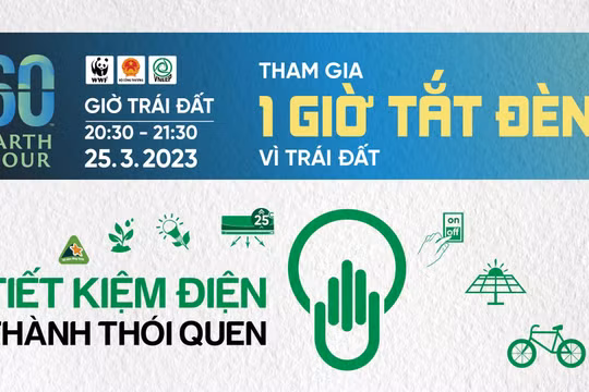 Thông điệp Giờ Trái đất năm 2023: “Tiết kiệm điện - thành thói quen”