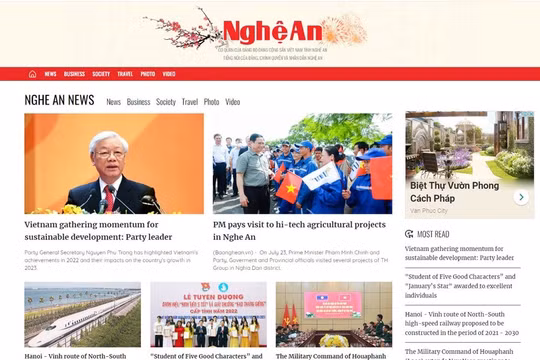 Lễ ra mắt chuyên mục tiếng Anh - Nghe An News trên Báo Nghệ An