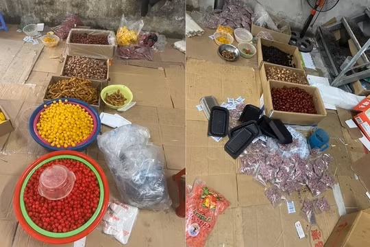 Phát hiện, xử lý cơ sở sản xuất hoa quả khô, bánh kẹo Tết "lậu"