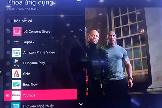 Cách khóa trẻ em trên một số dòng TV