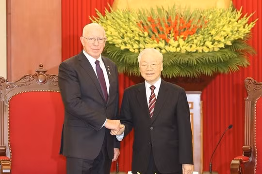 Tổng Bí thư Nguyễn Phú Trọng tiếp Toàn quyền Australia David Hurley
