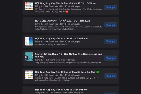 Học 'bùng nợ' theo các nhóm trên mạng xã hội, con nợ có khả năng lĩnh án tù