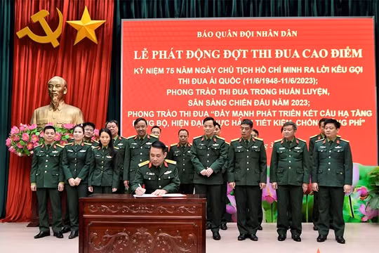 Báo Quân đội nhân dân phát động đợt thi đua cao điểm thực hiện nhiệm vụ 6 tháng đầu năm 2023