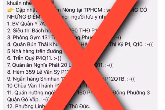 Bác bỏ thông tin sai sự thật về các điểm nóng COVID-19 tại TP HCM