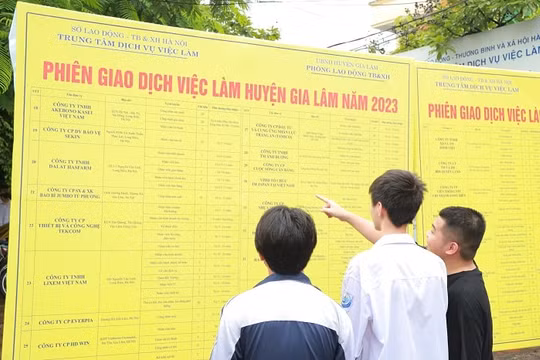 Hơn 1.700 chỉ tiêu tuyển dụng tại Phiên giao dịch việc làm huyện Gia Lâm năm 2023