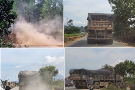 Loạt xe khủng chở đất ‘náo loạn’ đường quê ở Hà Tĩnh