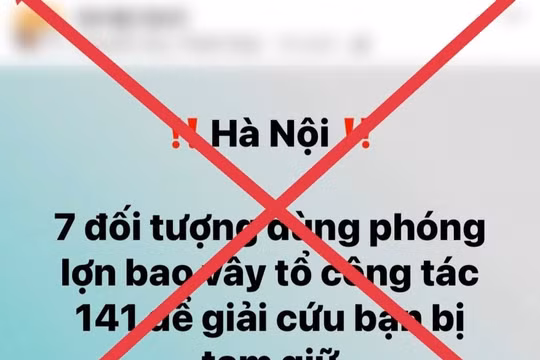 Thực hư thông tin 7 thanh niên dùng dao phóng lợn vây Tổ công tác 141 để giải cứu bạn