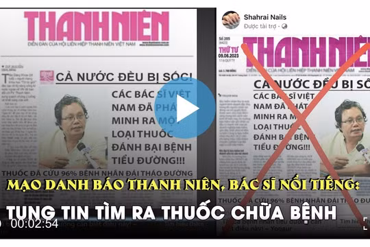 Cảnh báo mạo danh báo Thanh Niên tung tin về thuốc chữa bệnh