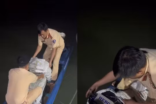 Cảnh sát đường thủy bắt giữ phương tiện chứa gần 1.500 bao thuốc lá lậu