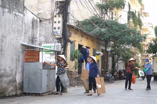 Hiệu quả từ mô hình thùng thu gom, phân loại rác công cộng