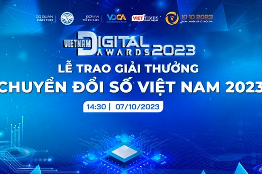 Sẽ trao Giải thưởng Chuyển đổi số Việt Nam năm 2023 vào ngày 07/10 tới
