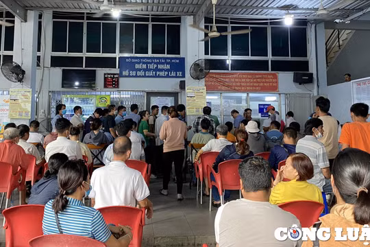 Sợ bị phạt, người dân TP HCM đổ xô đi đổi bằng lái xe