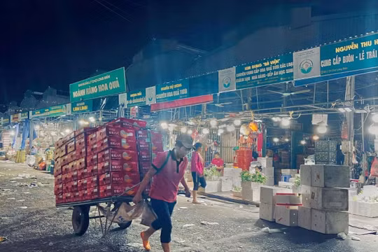 Chợ đêm Long Biên: Nhọc nhằn những nữ cửu vạn "gánh" trên vai tương lai cả gia đình