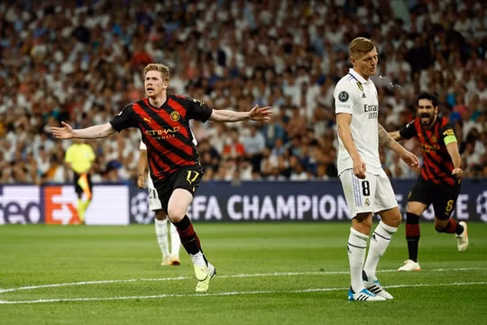 De Buyne tỏa sáng, Man City hòa Real ở lượt đi bán kết Champions League