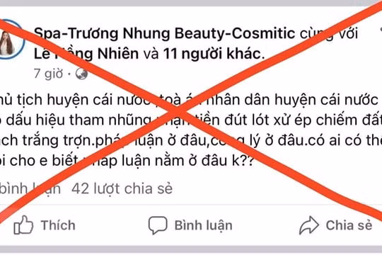 Xử phạt một cá nhân vu khống, xúc phạm uy tín của cơ quan, tổ chức trên mạng xã hội