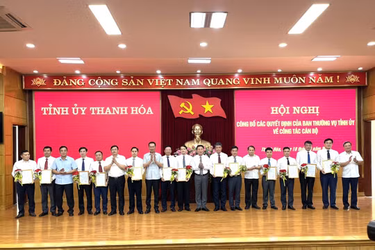 Luân chuyển nhiều cán bộ chủ chốt ở các địa phương, đơn vị tại Thanh Hoá