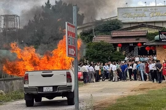 Vụ ô tô phát nổ, cháy rụi ở Lâm Đồng: Lái xe tự tử