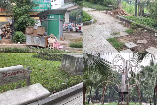 Hà Đông (Hà Nội): Các vườn hoa lớn đang xuống cấp nghiêm trọng
