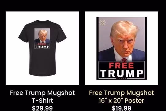 Bùng nổ dịch vụ ăn theo bức 'ảnh tù' của ông Donald Trump