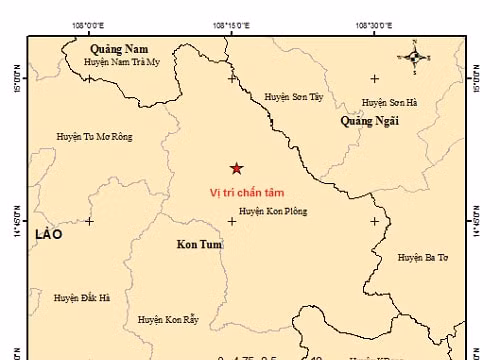 Kon Tum: Tiếp tục xảy ra động đất 4.0 độ richter