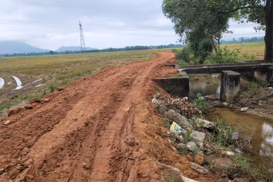 Nhà thầu khai thác đất trái phép để san lấp dự án đường giao thông tại xã Lộc Tiến