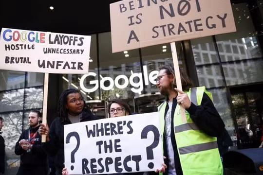 Nhân viên Google biểu tình ở London vì mất việc làm