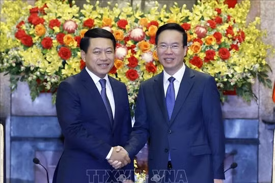 Chủ tịch nước Võ Văn Thưởng tiếp Phó Thủ tướng, Bộ trưởng Ngoại giao Lào