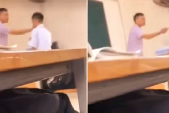 Thầy giáo xưng "tao", bóp cằm, chửi học sinh thô tục ngay trên bục giảng