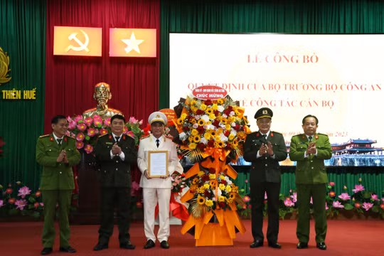 Thượng tá Hồ Xuân Phương giữ chức Phó Giám đốc Công an tỉnh Thừa Thiên Huế