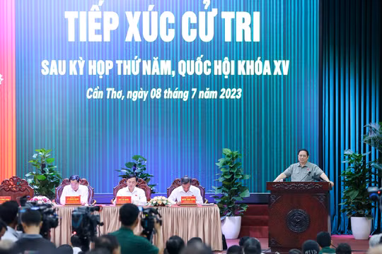 Thủ tướng Phạm Minh Chính tiếp xúc, trả lời kiến nghị của cử tri thành phố Cần Thơ