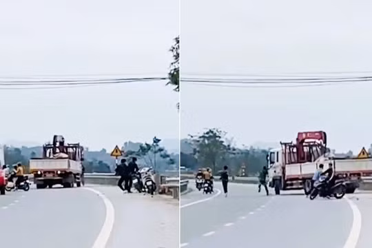 Điều tra vụ nhóm thanh niên chặn xe tải, đập vỡ kính ở Nghệ An