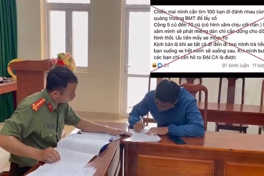 Phạt người đàn ông đăng thông tin thuê người đi đánh nhau lên mạng xã hội