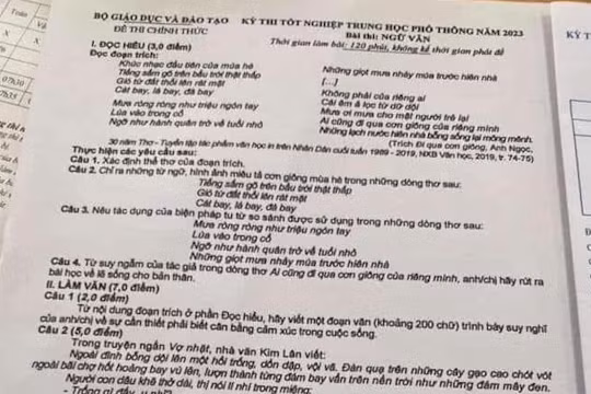 Bộ GD&ĐT nói gì về nghi vấn lộ đề thi ngữ văn?
