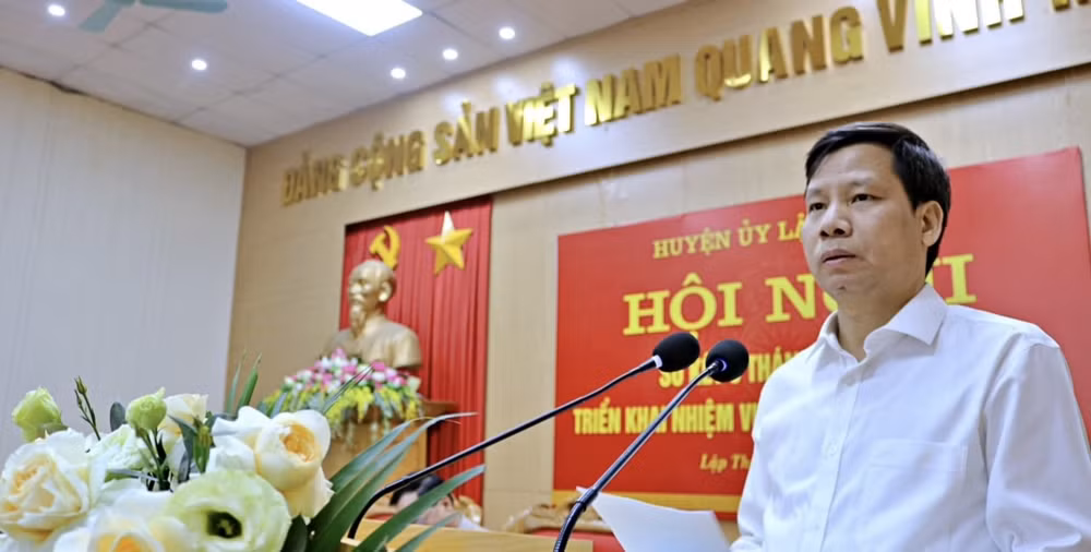 huyen uy lap thach so ket 6 thang dau nam trien khai nhiem vu 6 thang cuoi nam 2024 hinh 3