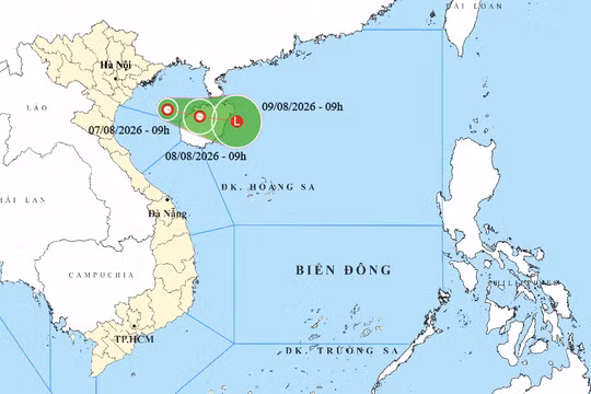 Vịnh Bắc Bộ xuất hiện áp thấp nhiệt đới, gió giật cấp 8
