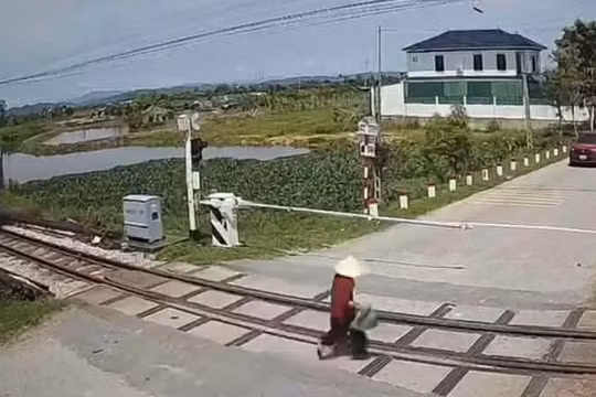Băng qua đường ngang, cụ bà 86 tuổi bị tàu tông tử vong