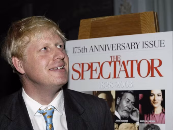 Boris Johnson trong lễ kỷ niệm của tờ Spectator. Ảnh: GI