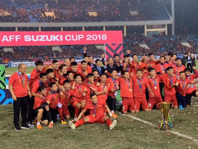 Với thành tích ấn tượng từ năm 2018 mà đỉnh cao là chức vô địch AFF Cup, vị thế của bóng đá Việt Nam ở châu lục đã lên một tầm cao mới. Ảnh: Hoàng Dương