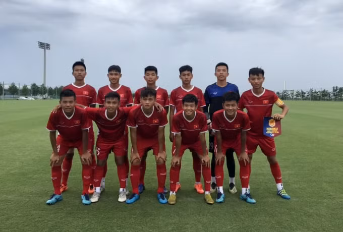 Các tuyển thủ U15 Việt Nam tại Nhật Bản. Ảnh: VFF
