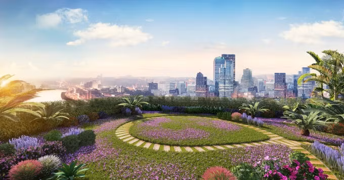 Vườn chân mây sở hữu tầm nhìn panorama ngắm toàn cảnh thành phố