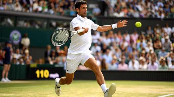 Novak Djokovic thi đấu xuất sắc và lần thứ 6 có mặt tại chung kết Wimbledon. Ảnh: AFP