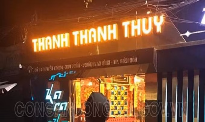 Quán karaoke Thanh Thanh Thúy. Ảnh: baophapluat.vn