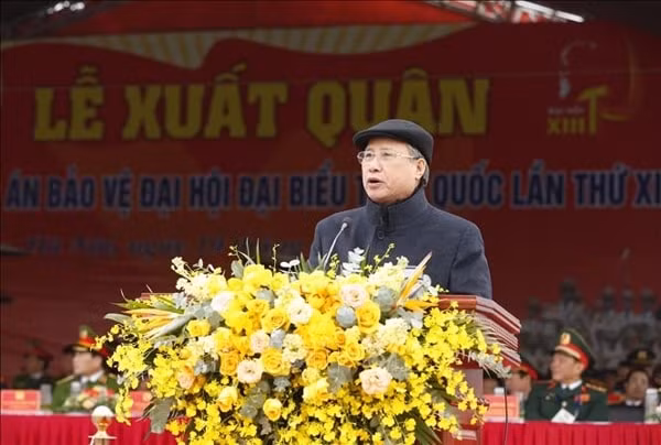 Thường trực Ban Bí thư Trần Quốc Vượng phát biểu chỉ đạo tại buổi lễ