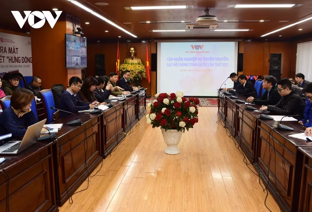 VOV cử hơn 40 cán bộ, phóng viên, biên tập viên, kỹ thuật viên tham gia tác nghiệp trực tiếp tại Đại hội. Ảnh: vov.vn